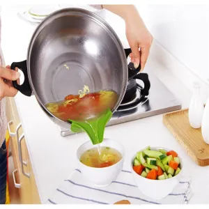 2pcs Anti-spill Silicone Slip on Pour Soup Spout Funnel