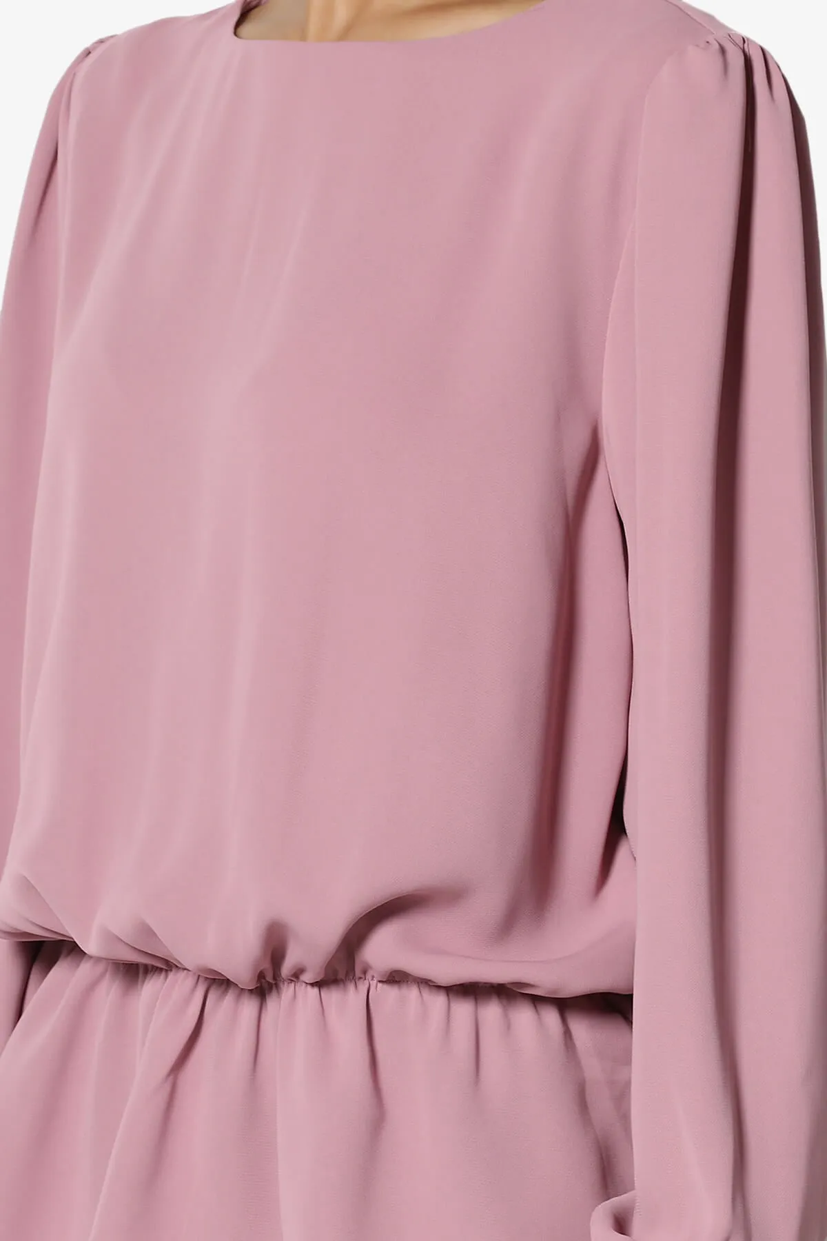 Adriel Puff Sleeve Ruffle Peplum Blouse
