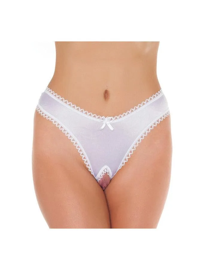 Amorable - Sexy Slipje Met Open Kruis - Wit