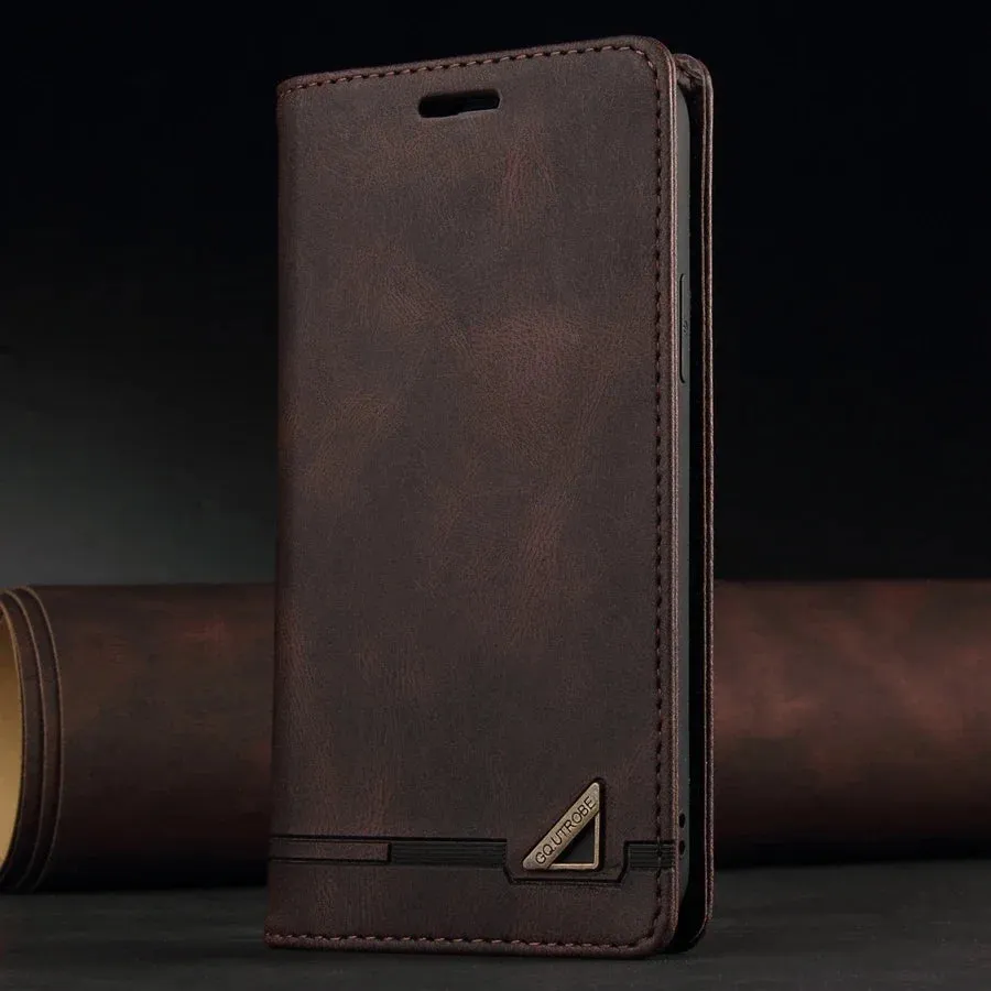 Anti-Theft RFID Blocking Leather Wallet Flip Case For Samsung Galaxy