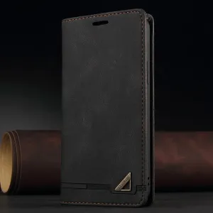 Anti-Theft RFID Blocking Leather Wallet Flip Case For Samsung Galaxy
