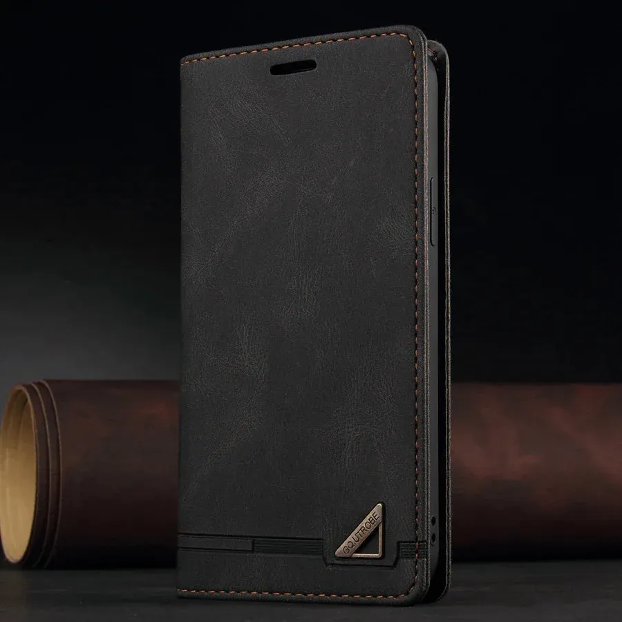 Anti-Theft RFID Blocking Leather Wallet Flip Case For Samsung Galaxy