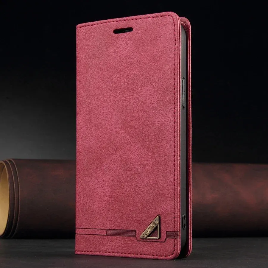 Anti-Theft RFID Blocking Leather Wallet Flip Case For Samsung Galaxy
