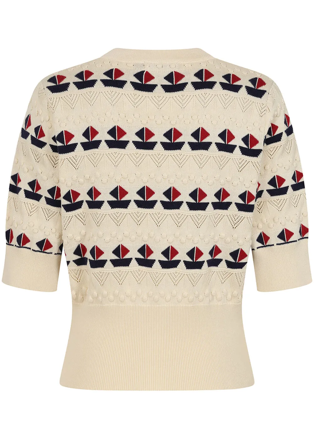 Banned Kitty Sail 60's Cardigan White