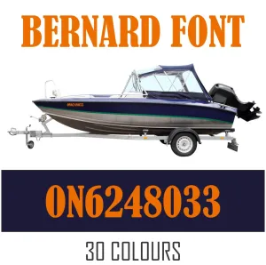 BERNARD FONT Boat Numbers | Pair   Extra Decal   Free Squeegee
