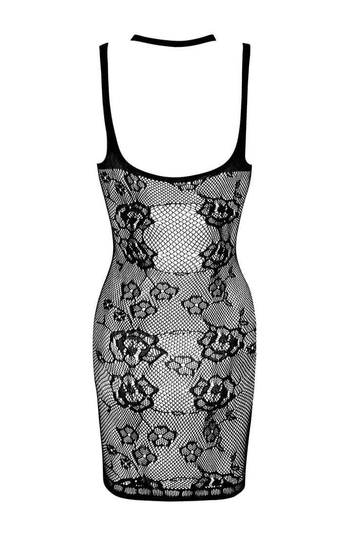 Black dual net dress lingerie