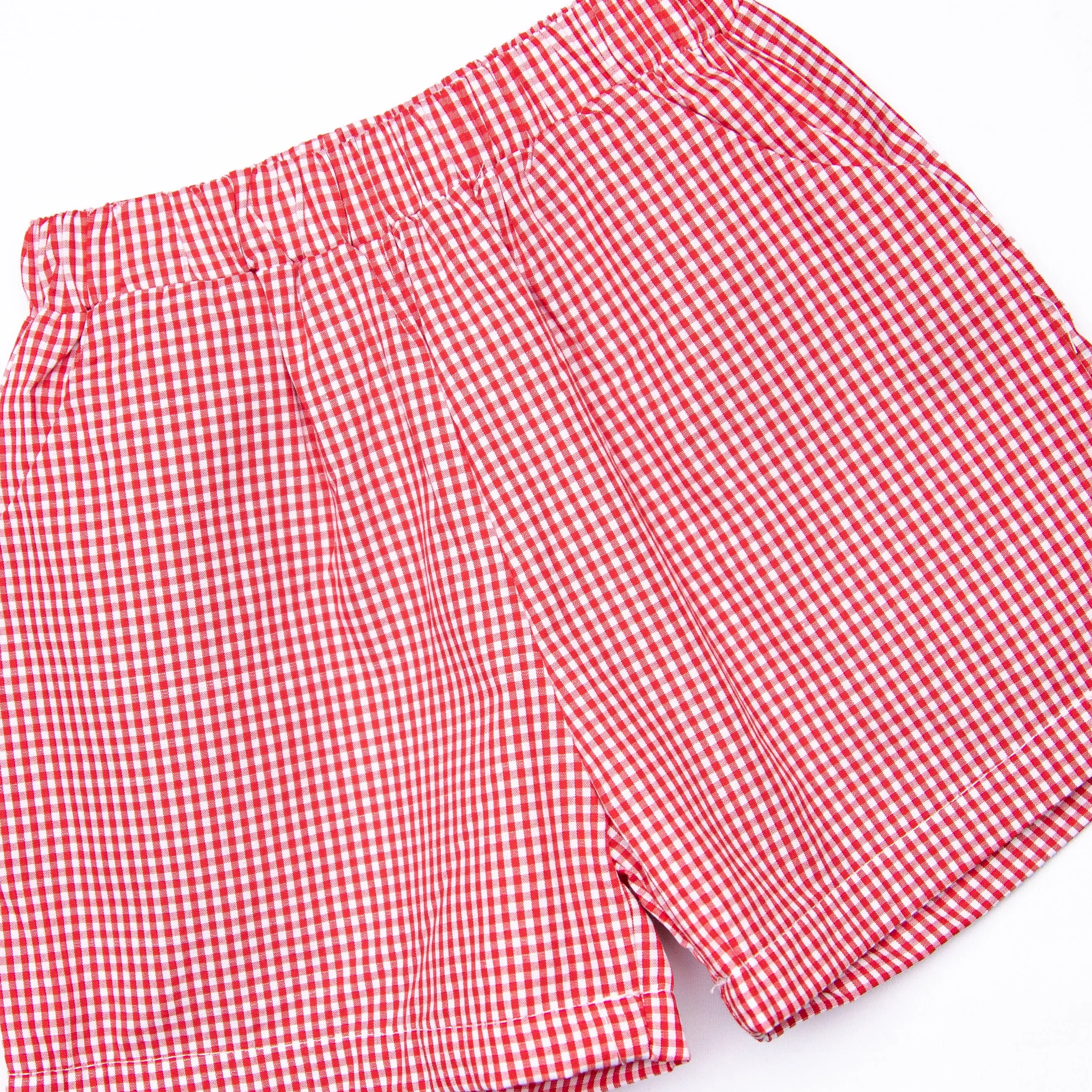 Blue Sky Breeze Applique Short Set, Red