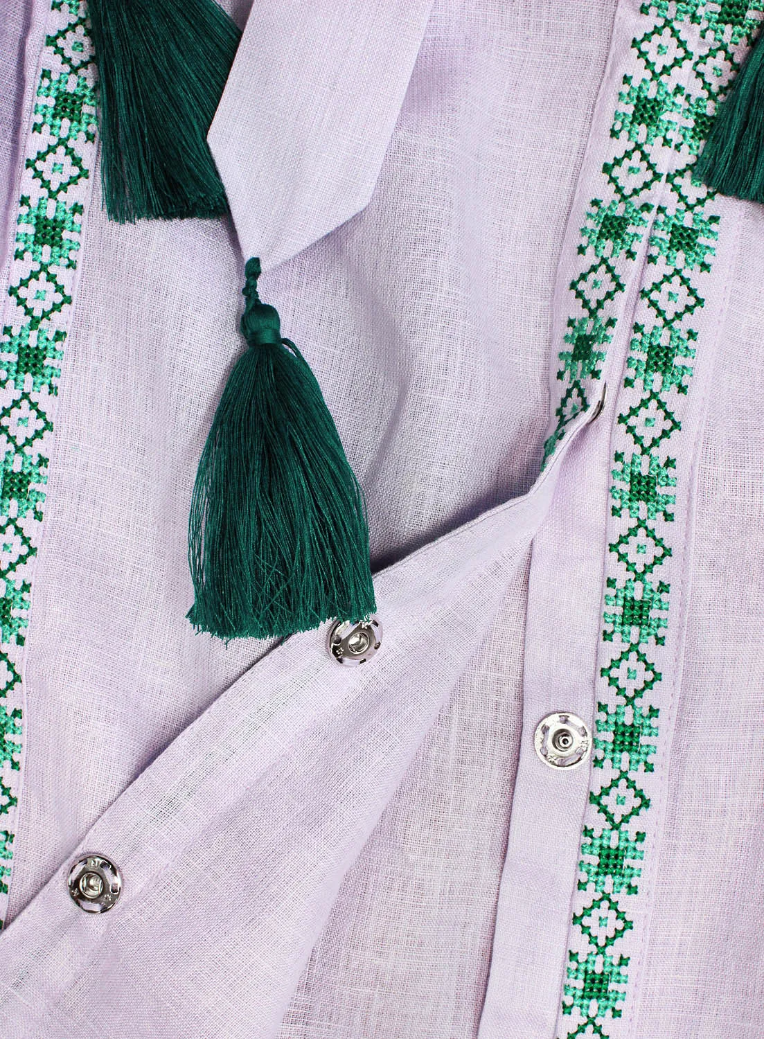 Boho Kaftan with green embroidery