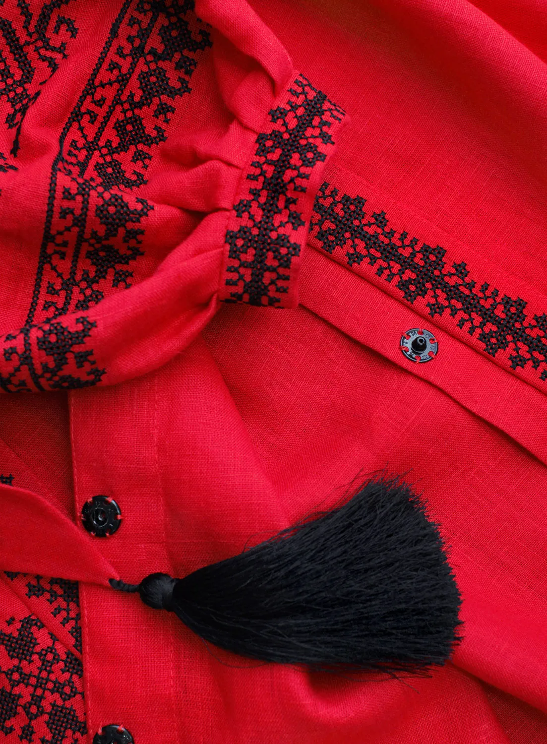 Boho style kaftan with embroidery