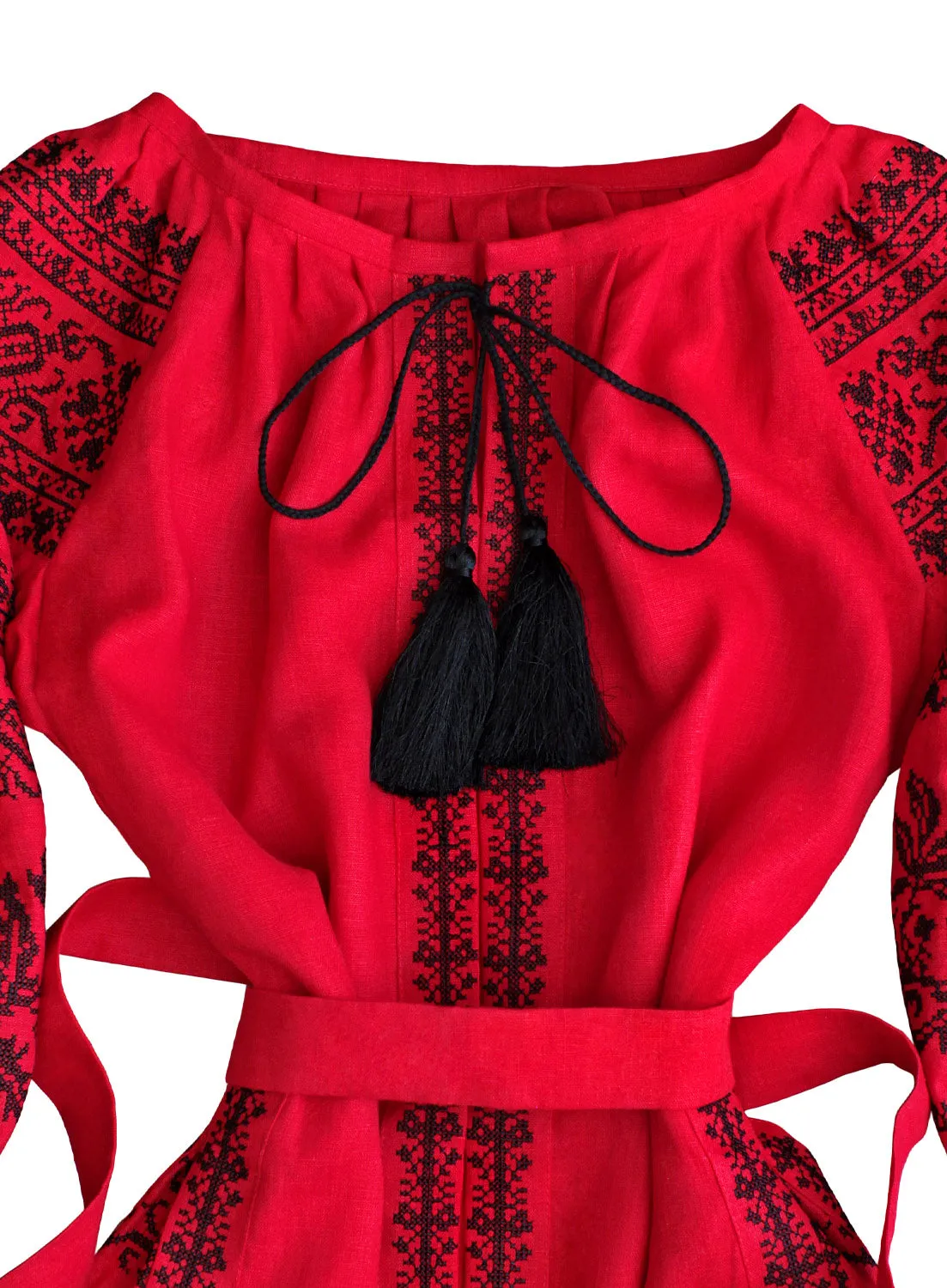 Boho style kaftan with embroidery