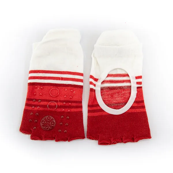 bounti Toeless Socks | Red & White