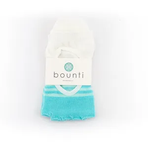 bounti Toeless Socks | Turquoise & White