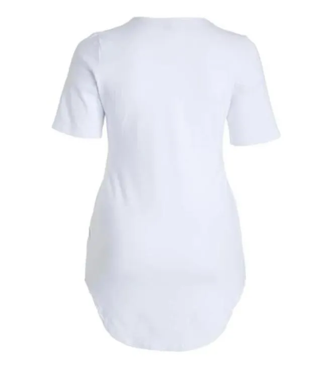 Bright White Super Stretchy Cotton Tunic