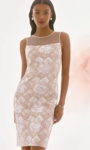 Brocade Floral Print Sheath 251742