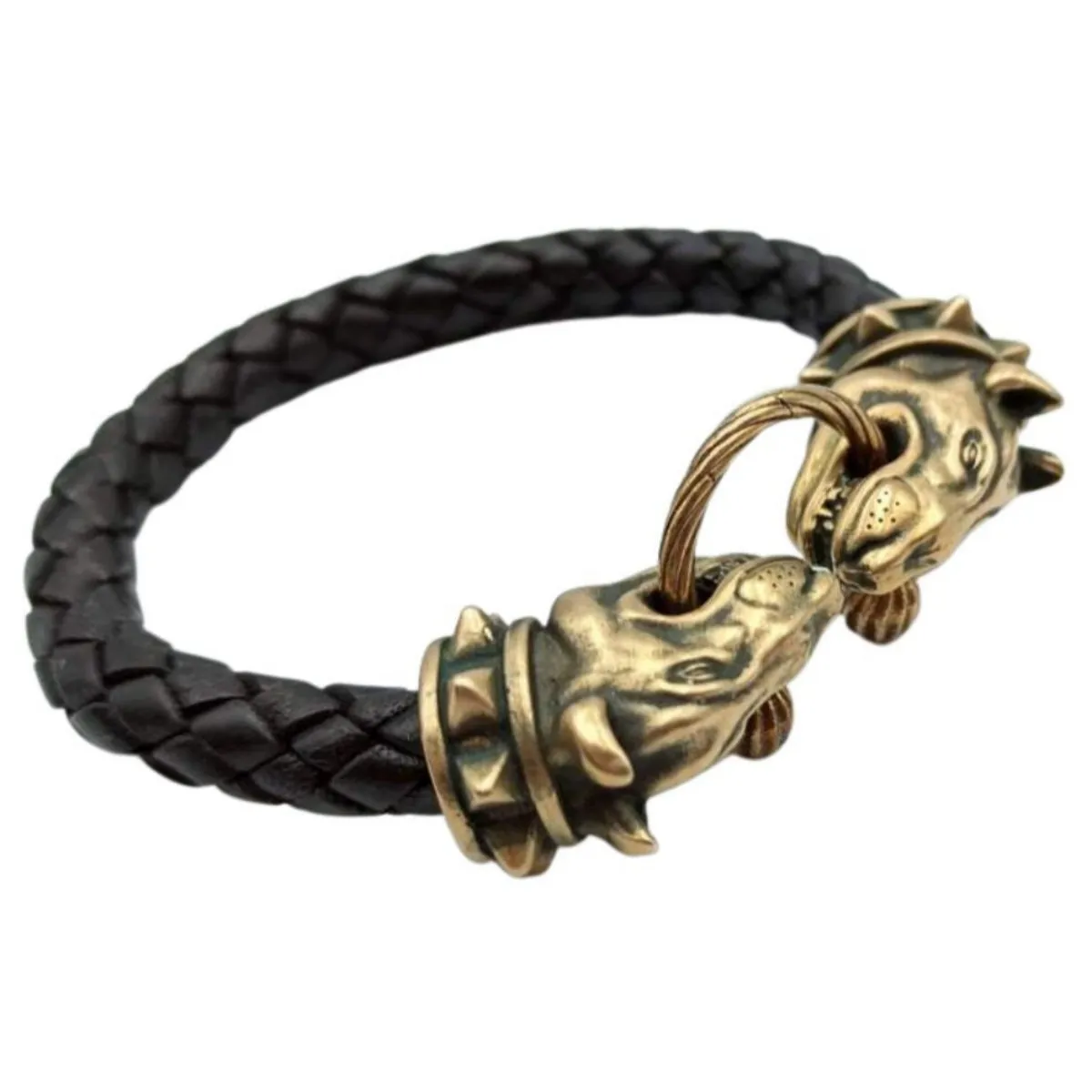Bull terrier leather bracelet