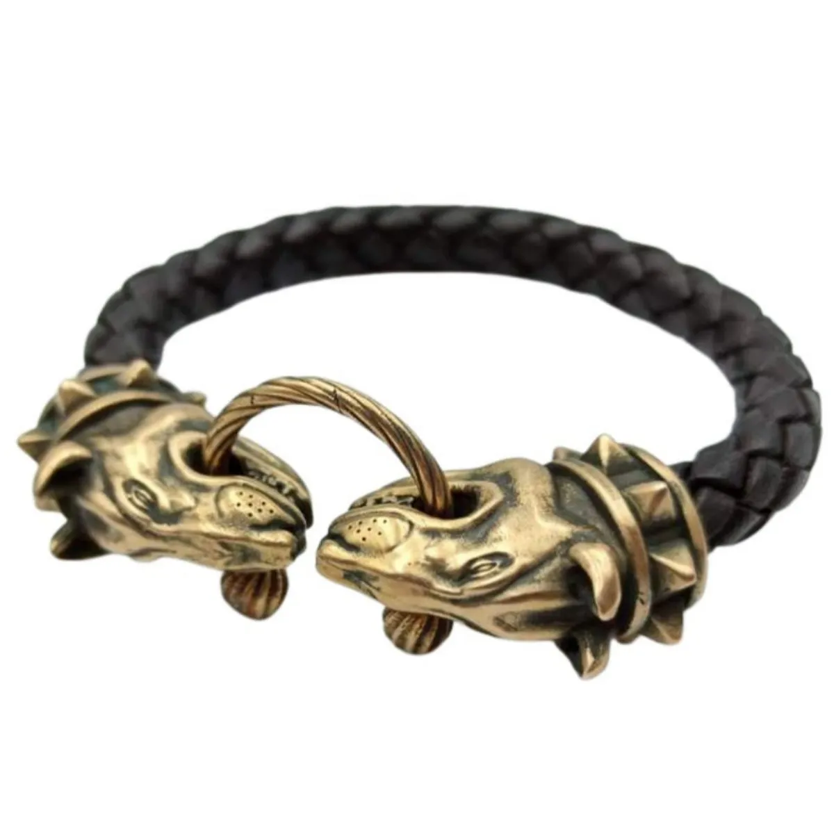 Bull terrier leather bracelet