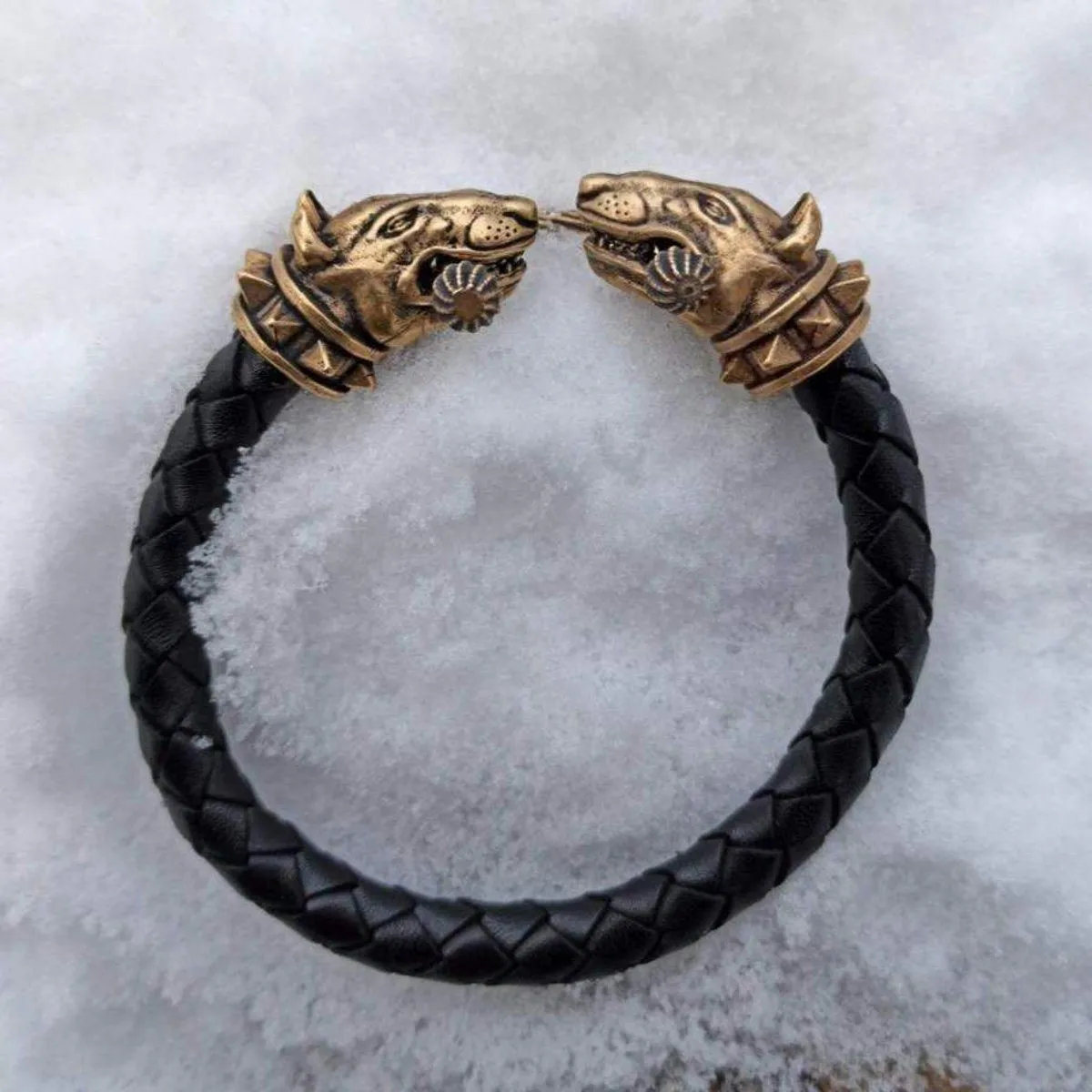 Bull terrier leather bracelet