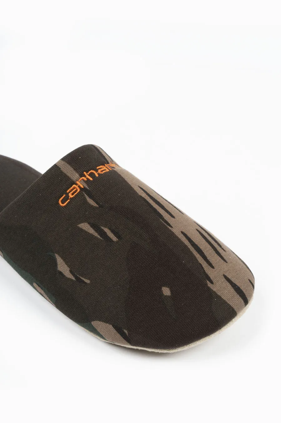 CARHARTT WIP SCRIPT EMBROIDERY SLIPPERS CAMO