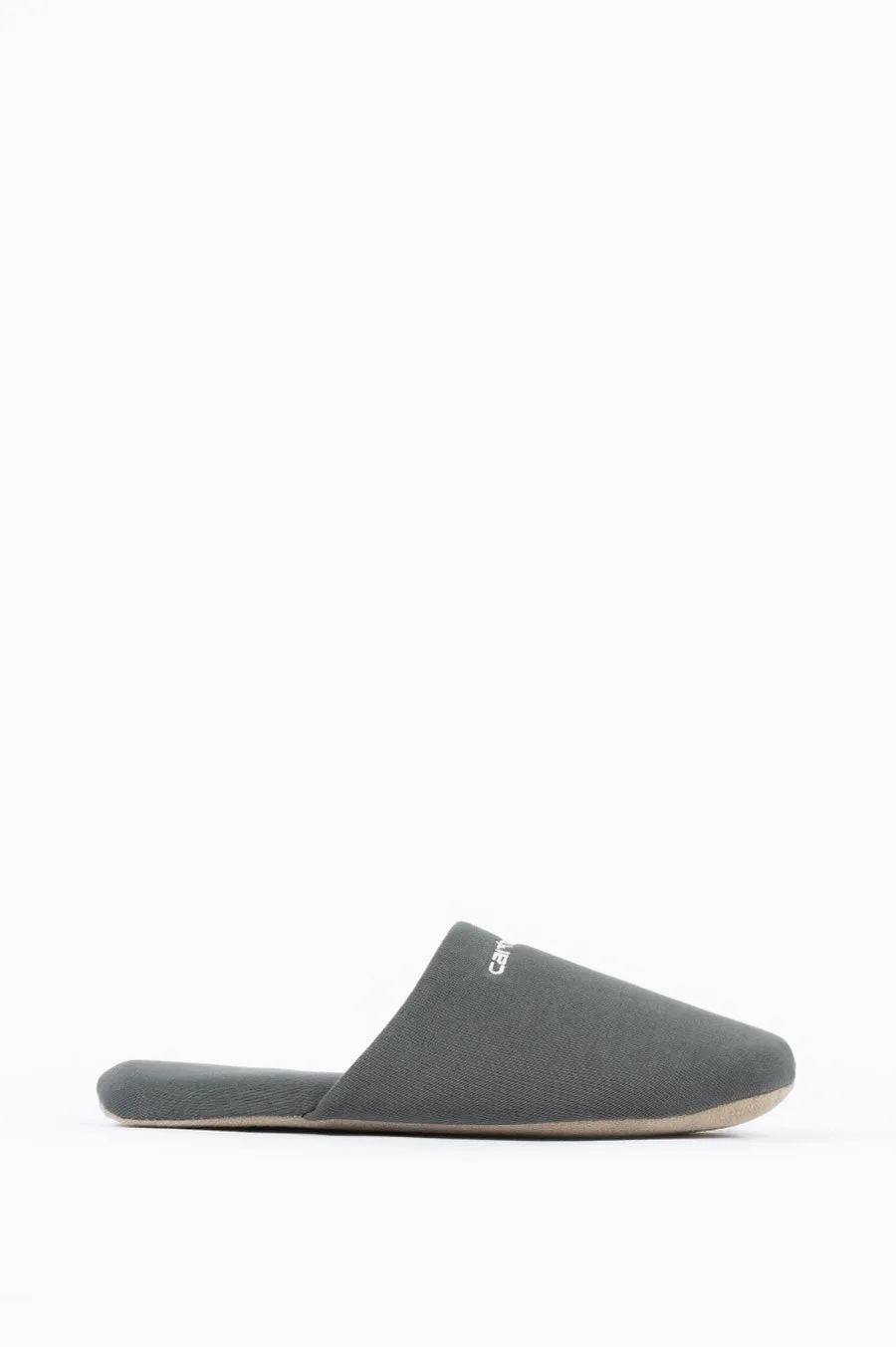 CARHARTT WIP SCRIPT EMBROIDERY SLIPPERS HEMLOCK GREEN