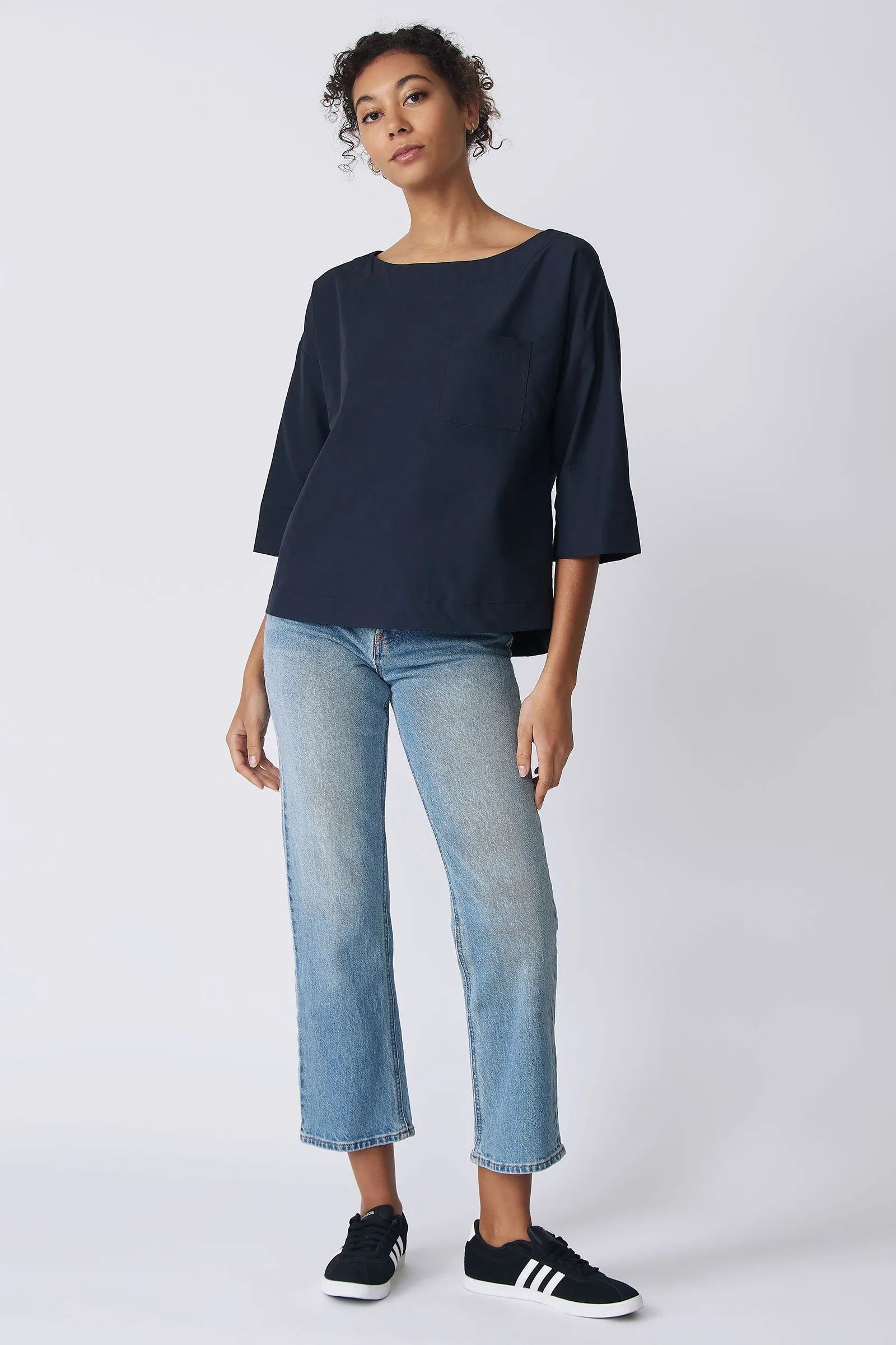Carmen Pocket Tee - Navy