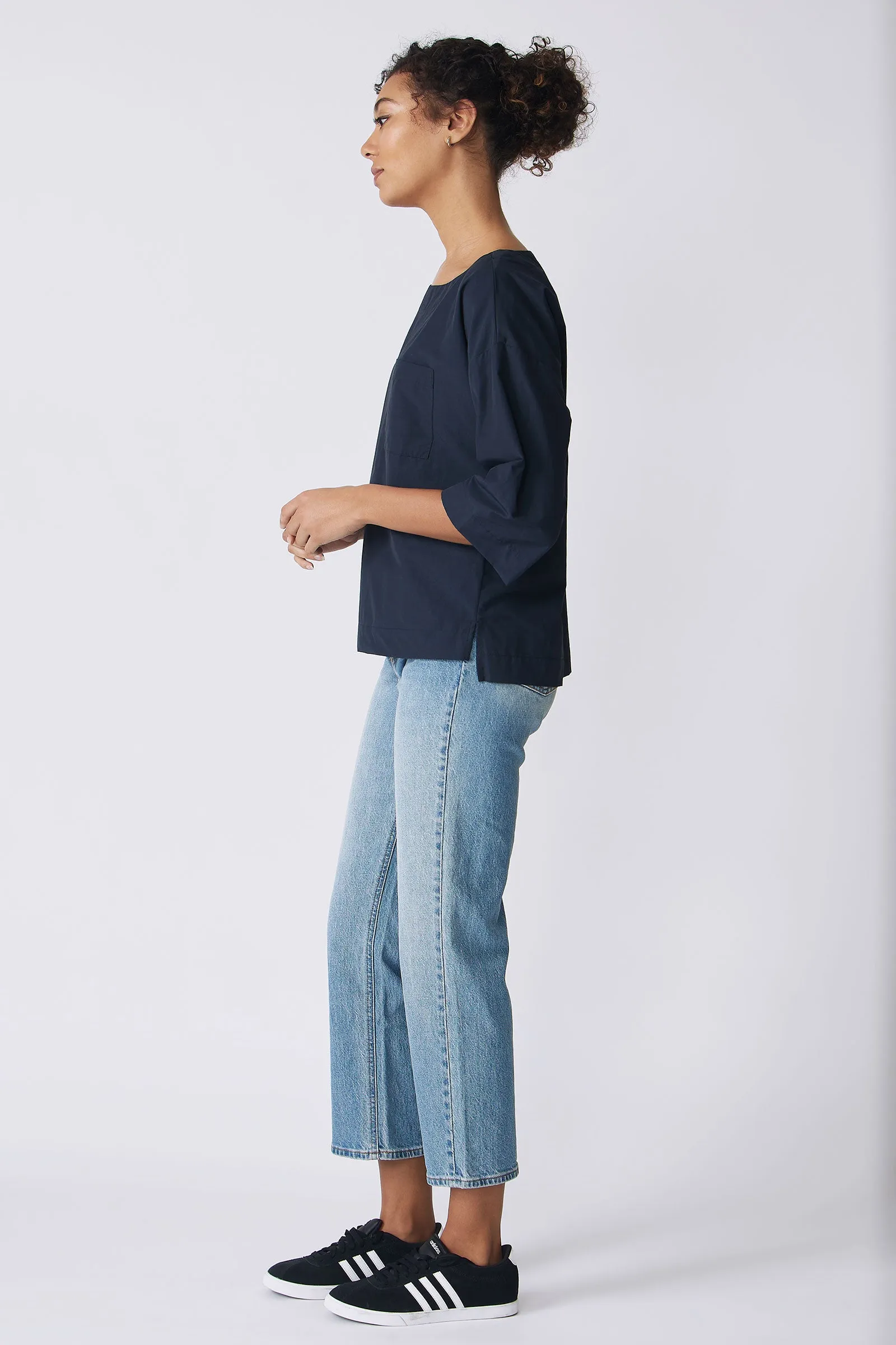 Carmen Pocket Tee - Navy