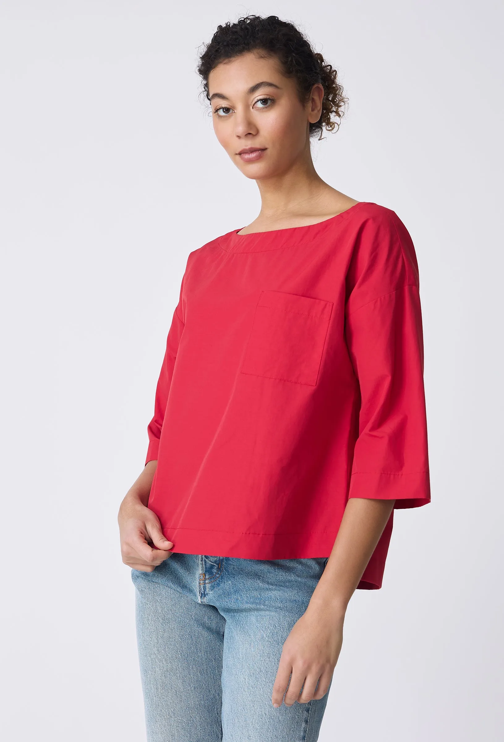 Carmen Pocket Tee - Red