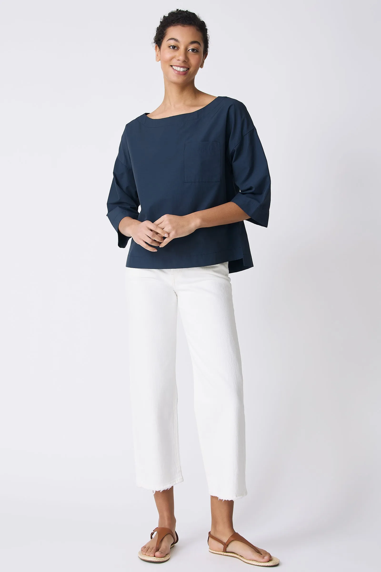 Carmen Pocket Tee - Summer Navy