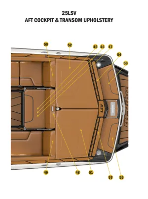 Center Rear Bottom Wakeview Flip Seat Cushions