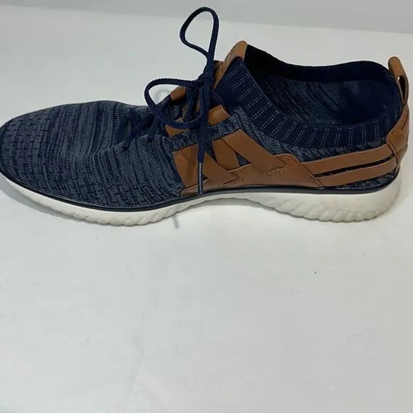 Cole Haan Mens Grandmotion Stitchlite Woven Navy Leather Sneaker Shoes - Size 11