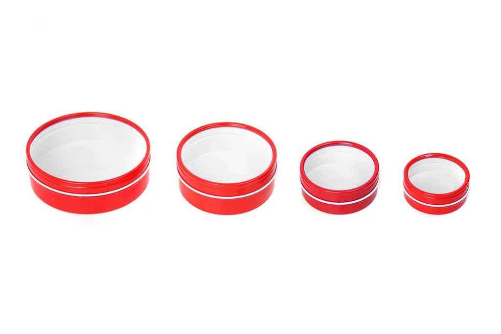 Color Shallow Round Window Top Tin Containers