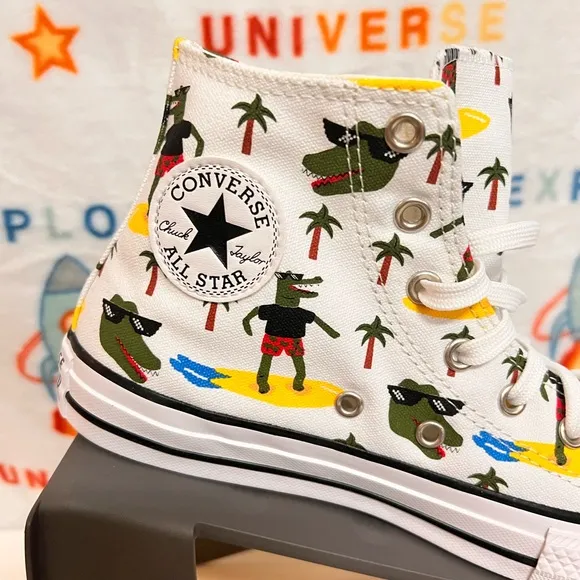 CONVERSE CTAS HI WHITE GATOR 🐊 WOMEN