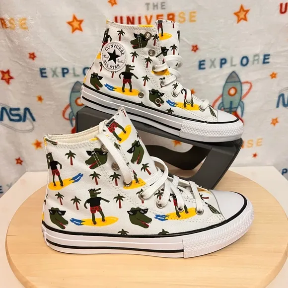 CONVERSE CTAS HI WHITE GATOR 🐊 WOMEN