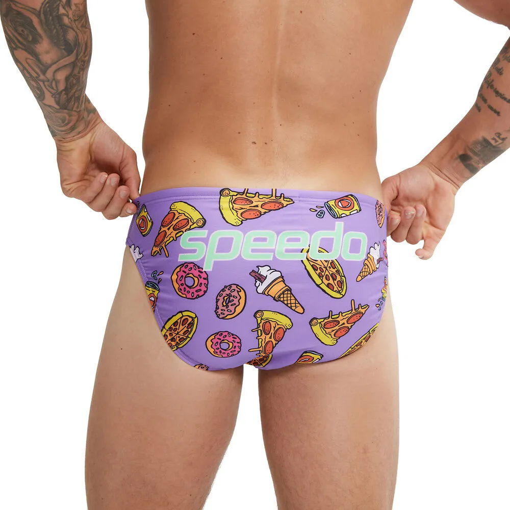 COSTUME SPEEDO UOMO SLIP NUOTO PISCINA ESCAPE BRIEFS RUDE NOT TOO VIOLA