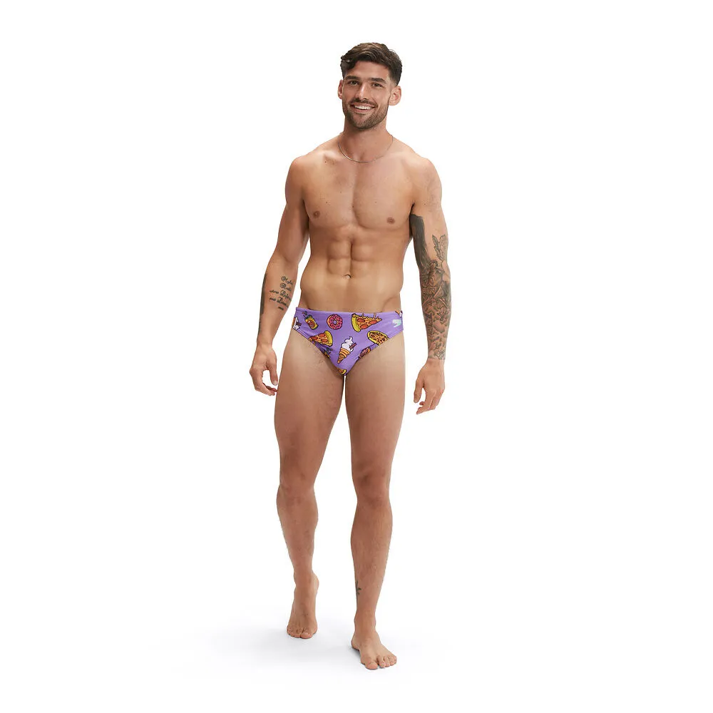 COSTUME SPEEDO UOMO SLIP NUOTO PISCINA ESCAPE BRIEFS RUDE NOT TOO VIOLA