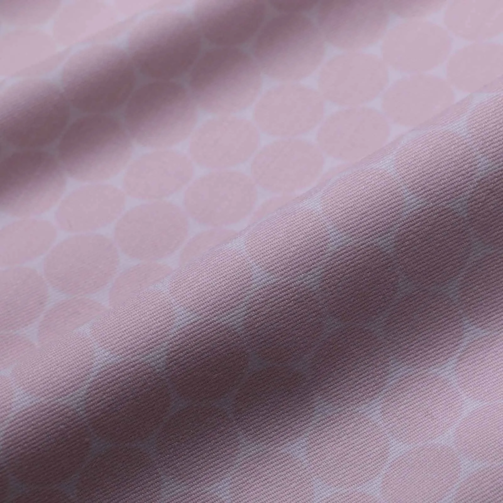 Cotton Twill Fabric - Pink and white