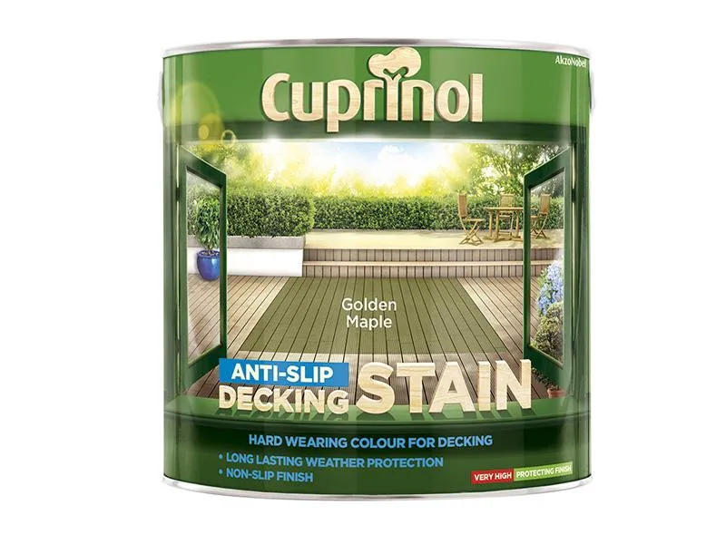 Cuprinol Anti-Slip Decking Stain Golden Maple 2.5 Litre