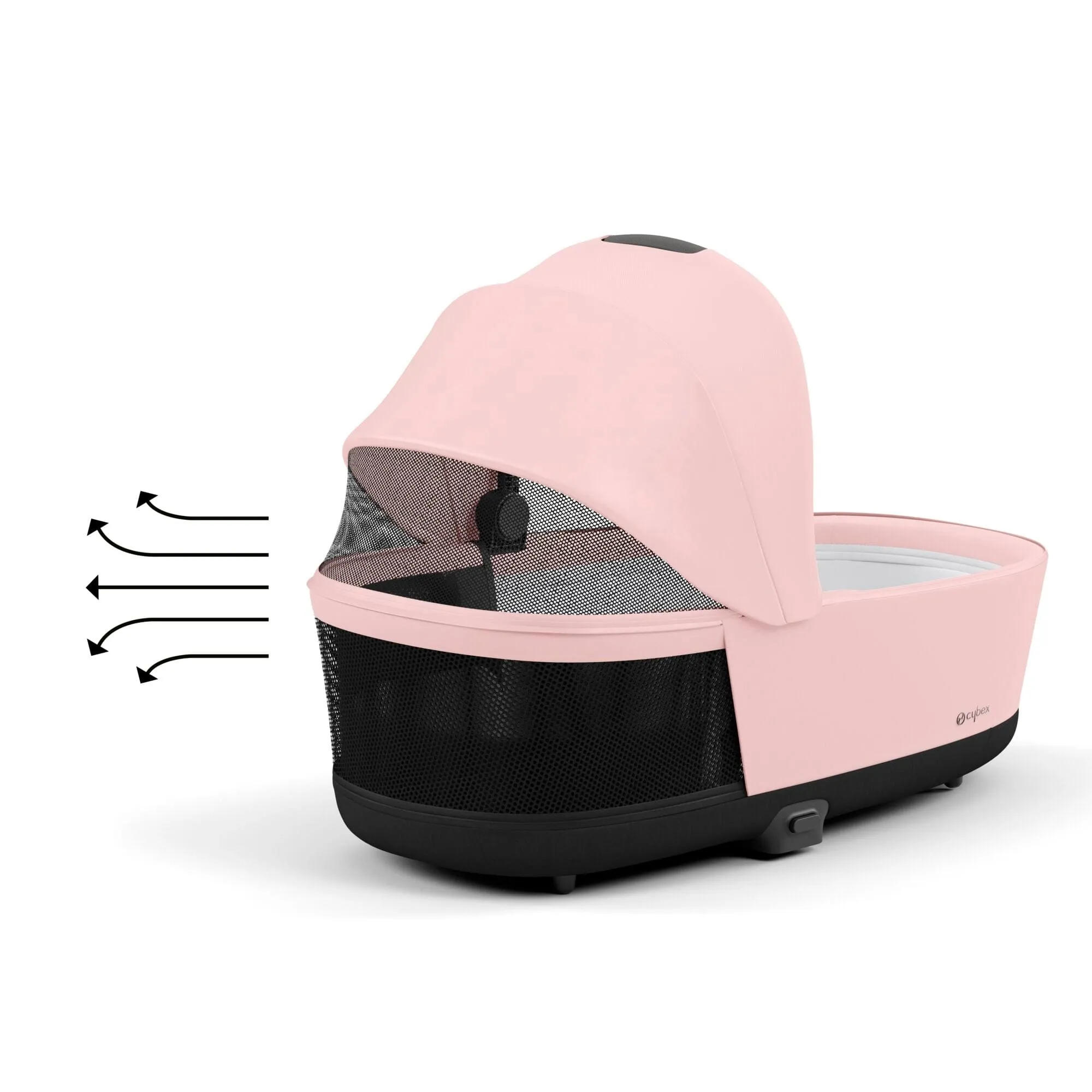 Cybex e-Priam & Lux Cot in Peach Pink