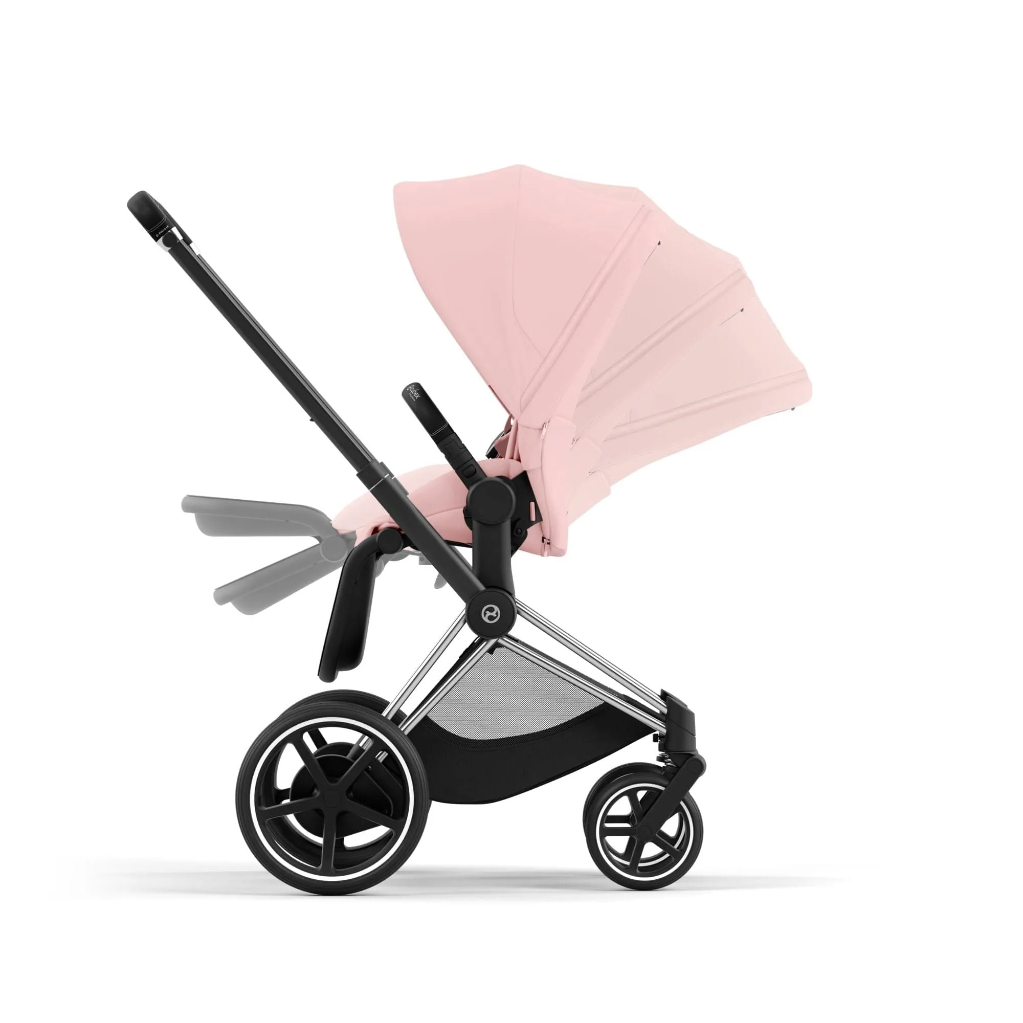 Cybex e-Priam & Lux Cot in Peach Pink
