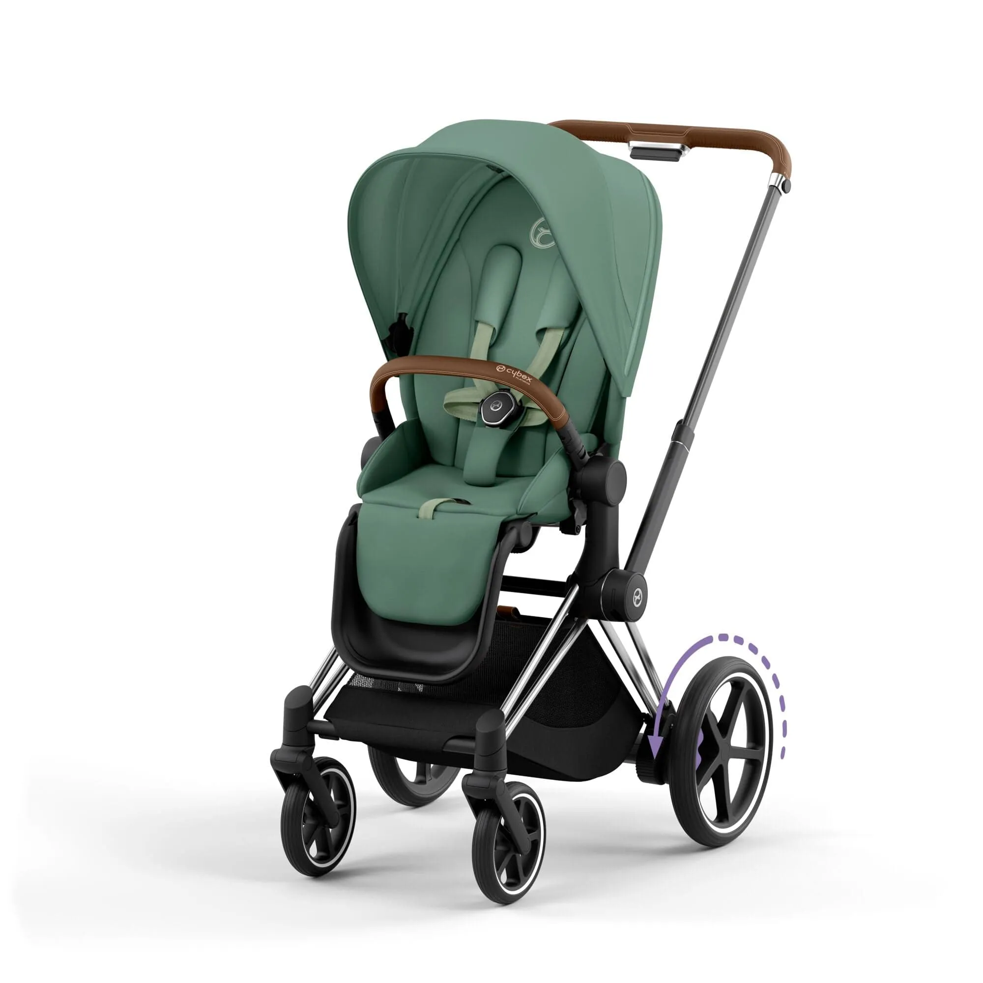 Cybex e-Priam Travel System With Cloud T in Leaf Green