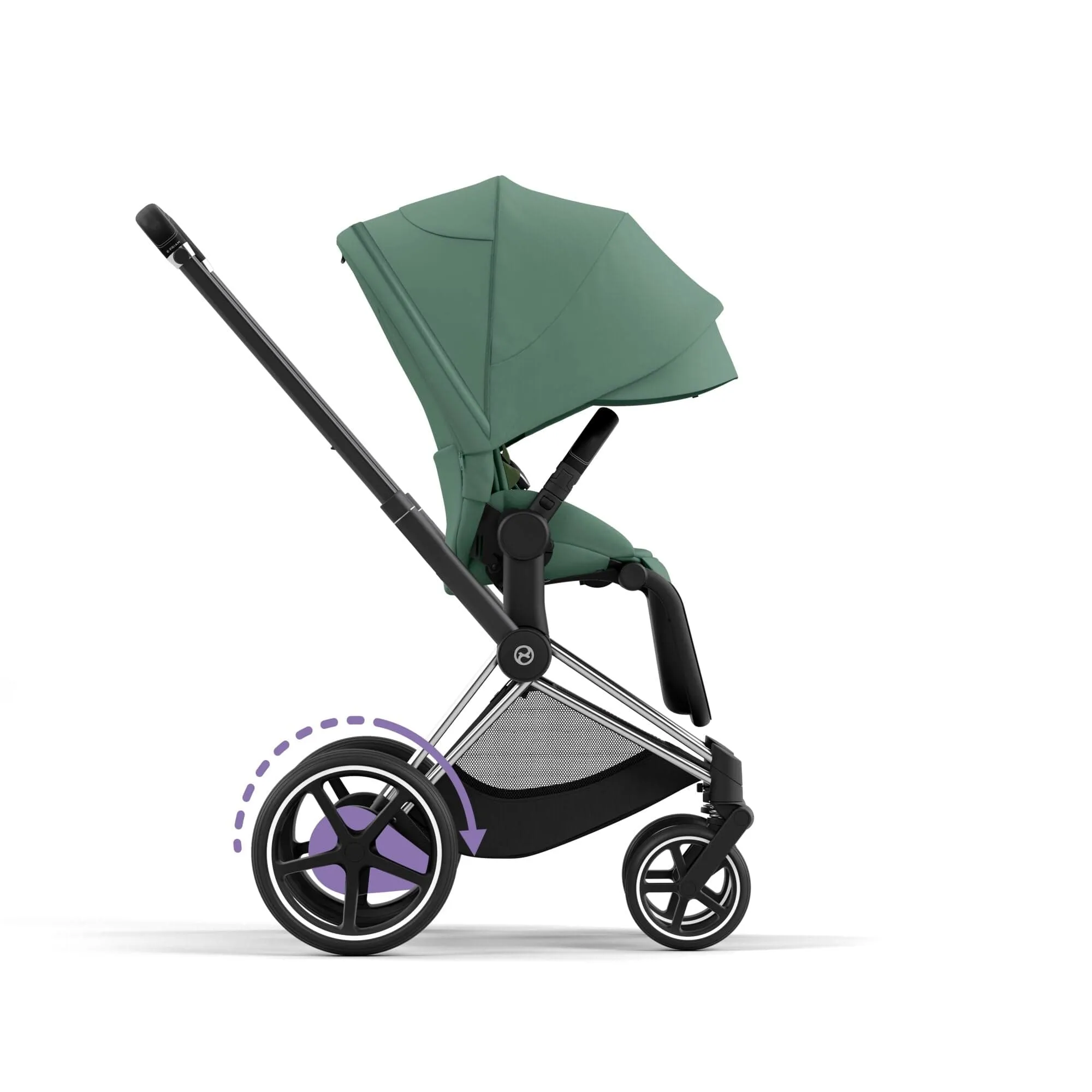 Cybex e-Priam Travel System With Cloud T in Leaf Green