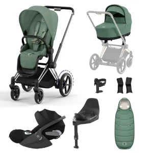 Cybex e-Priam Travel System With Cloud T in Leaf Green