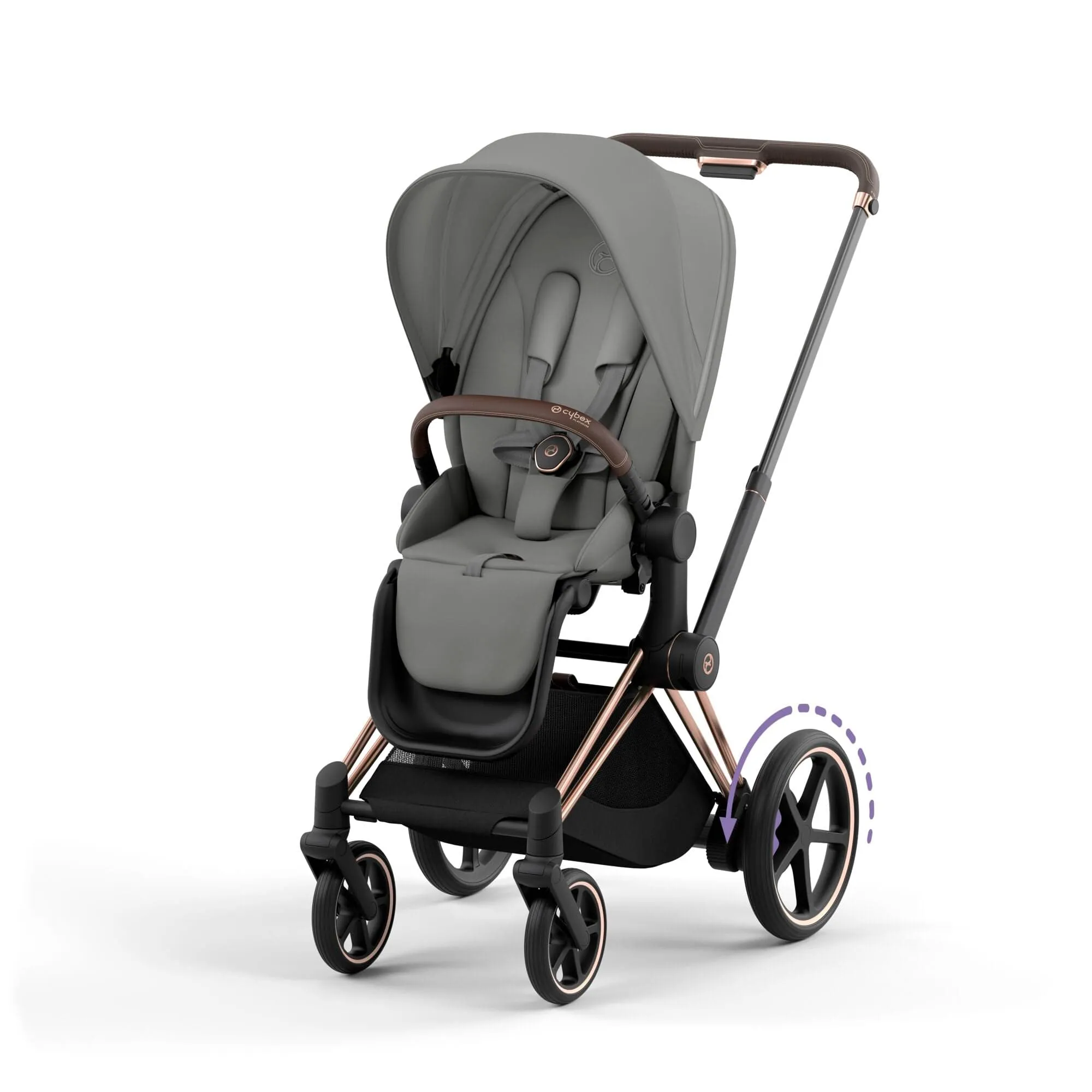 Cybex e-Priam Travel System With Cloud T in Mirage Grey