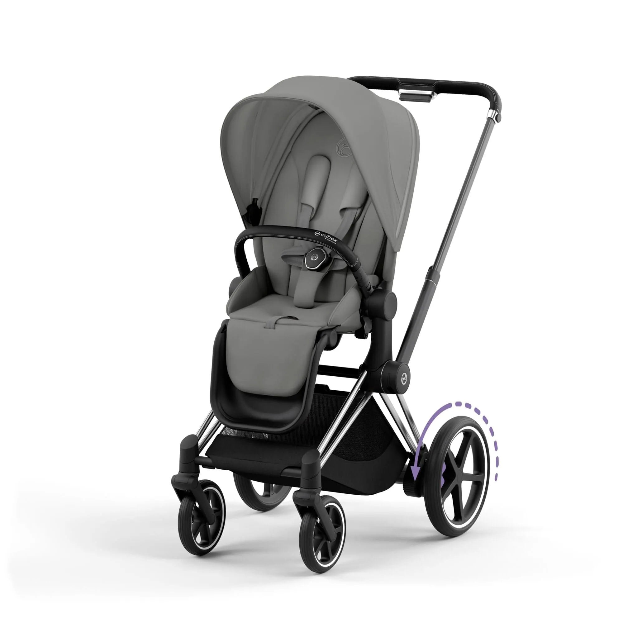 Cybex e-Priam Travel System With Cloud T in Mirage Grey