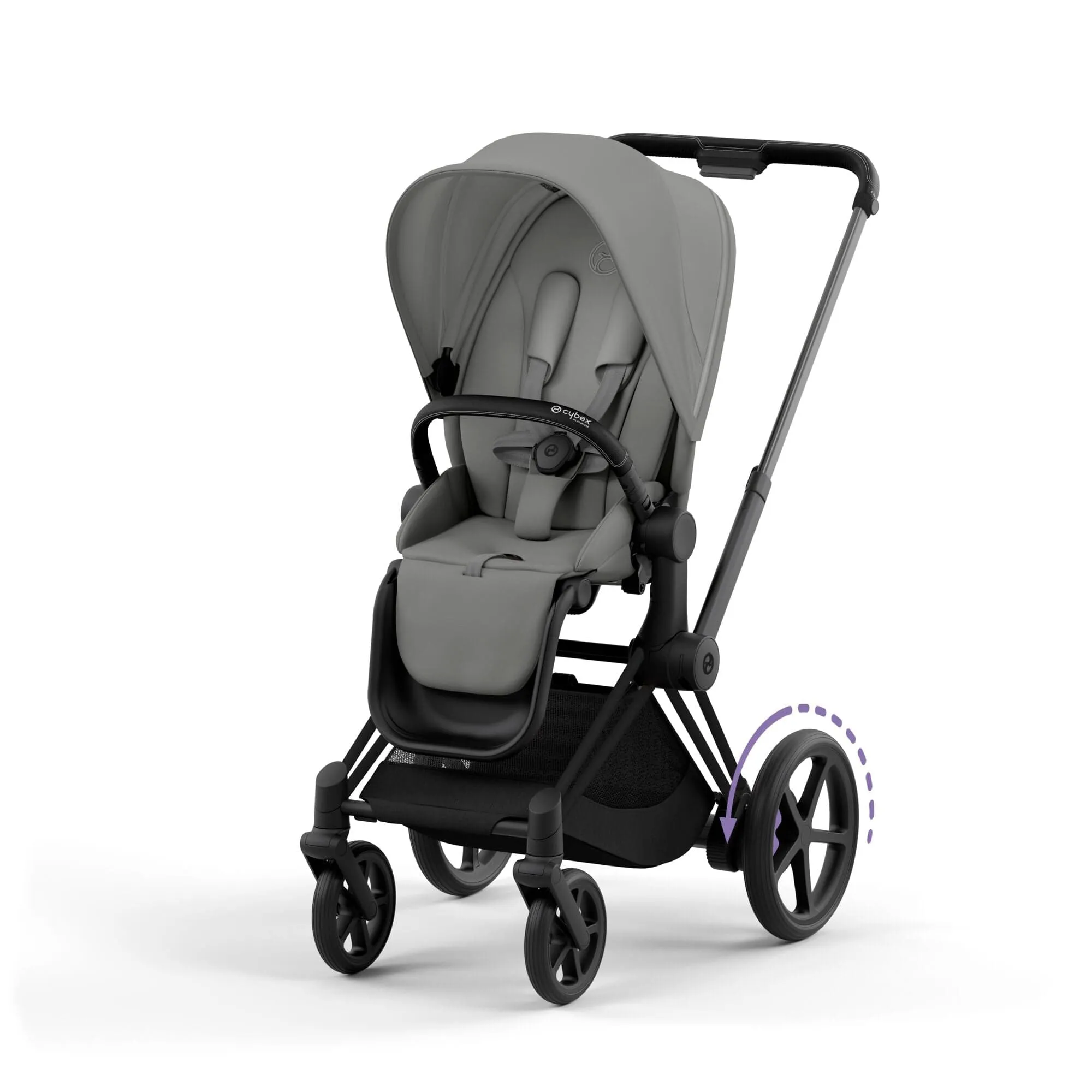 Cybex e-Priam Travel System With Cloud T in Mirage Grey
