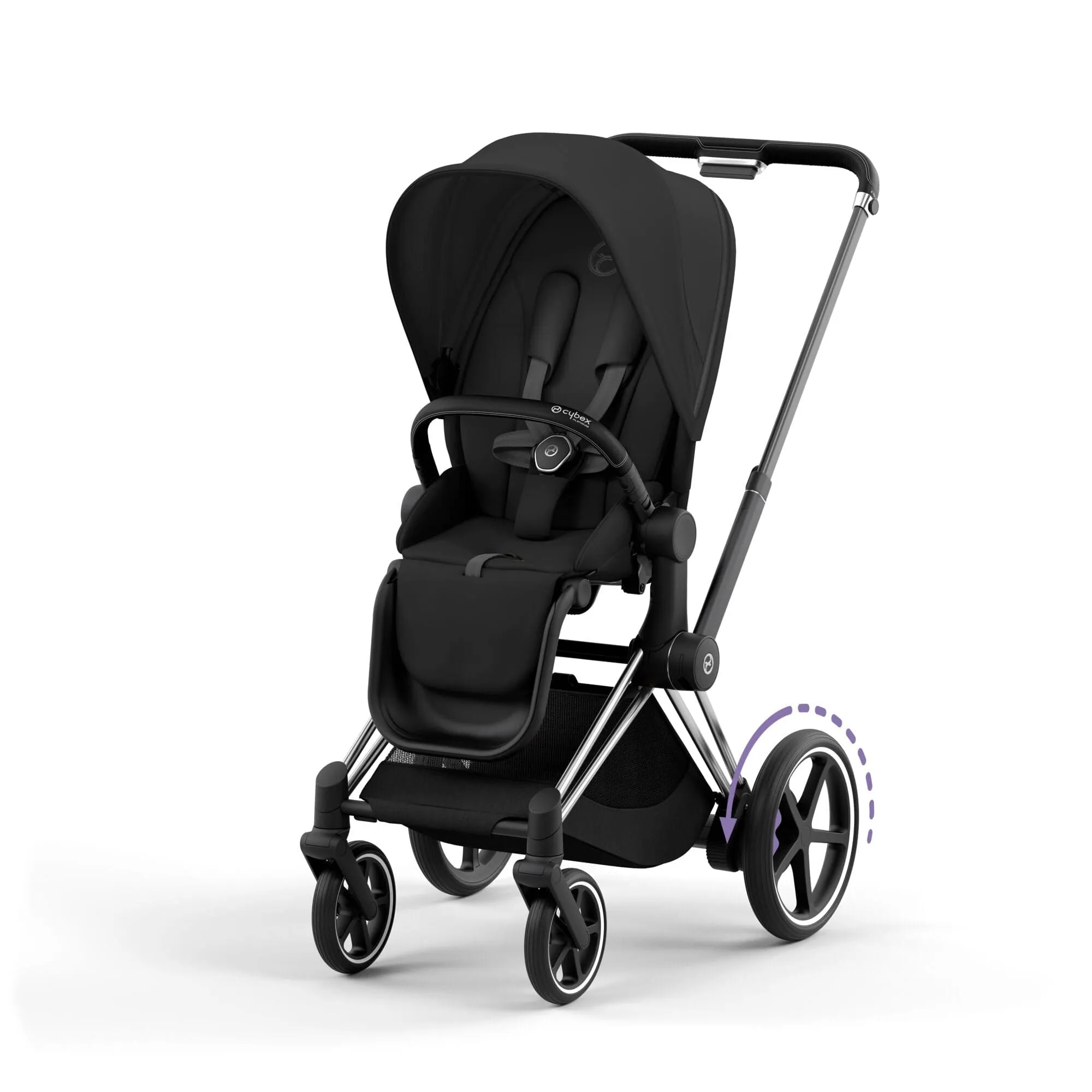 Cybex e-Priam Travel System With Cloud T in Sepia Black