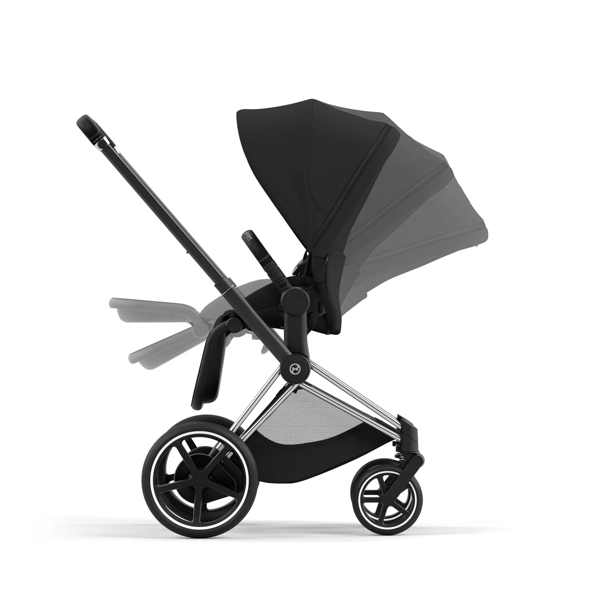 Cybex e-Priam Travel System With Cloud T in Sepia Black