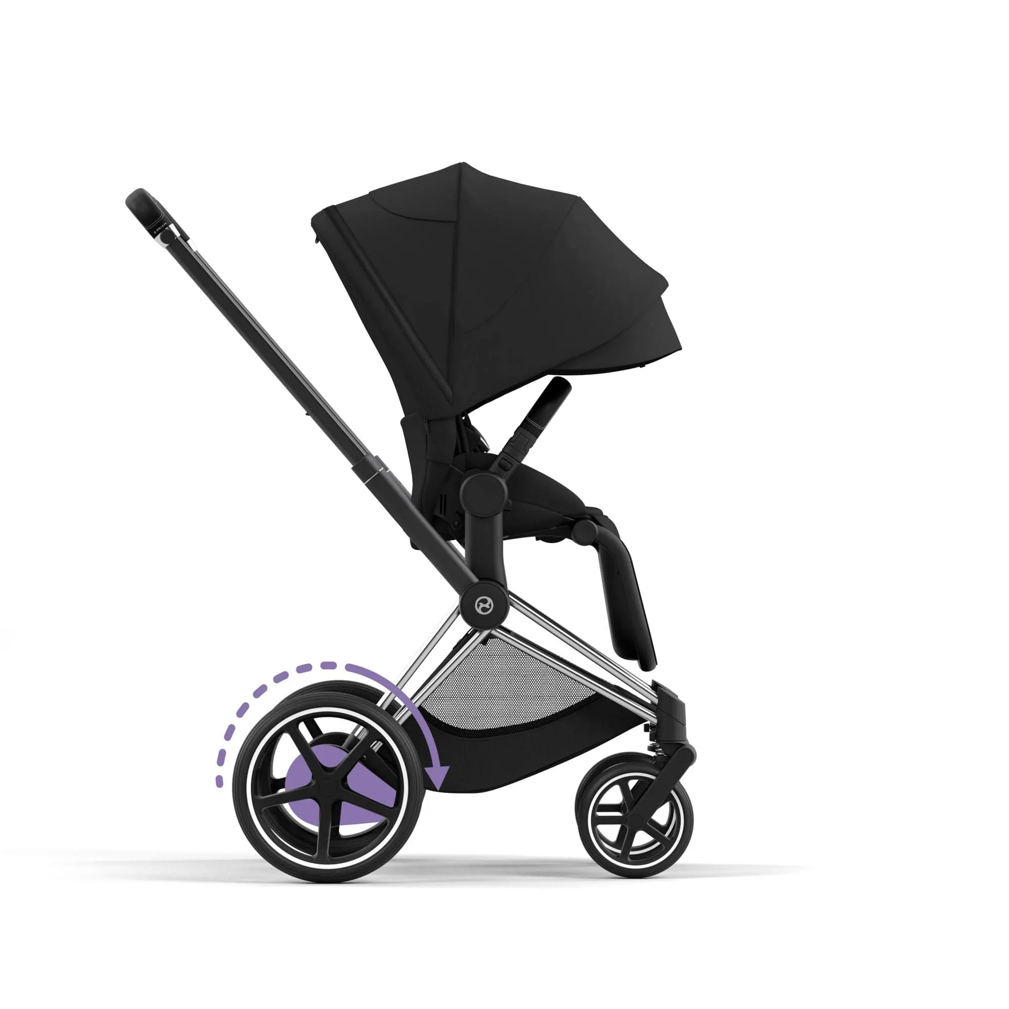 Cybex e-Priam Travel System With Cloud T in Sepia Black