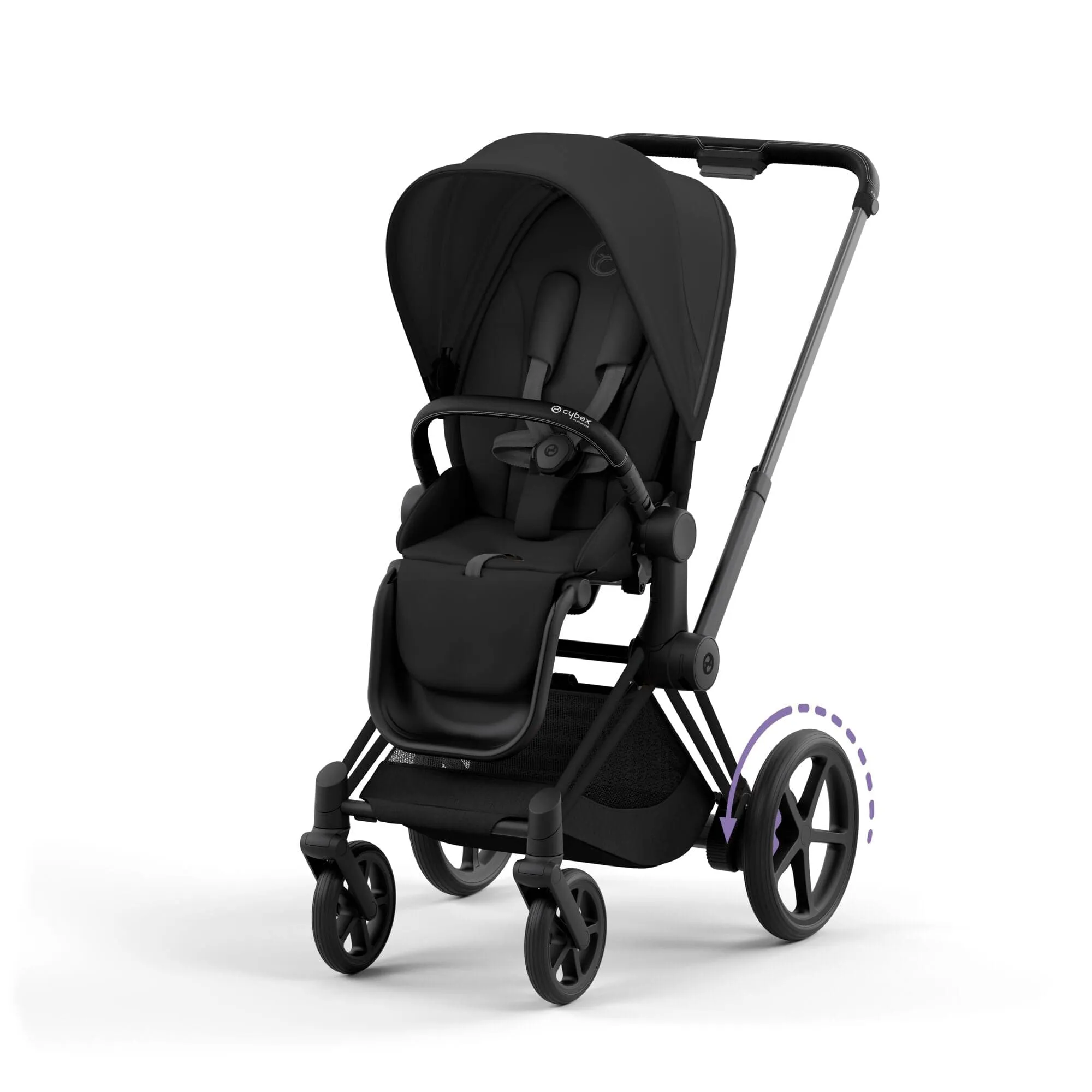 Cybex e-Priam Travel System With Cloud T in Sepia Black