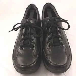 Dansko Women's Emma Leather Lace Up Comfort Sneaker Black Slip Resistant size 39