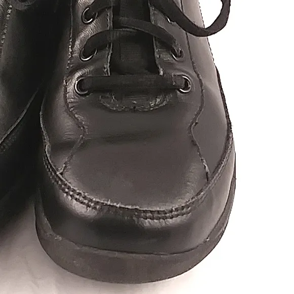 Dansko Women's Emma Leather Lace Up Comfort Sneaker Black Slip Resistant size 39